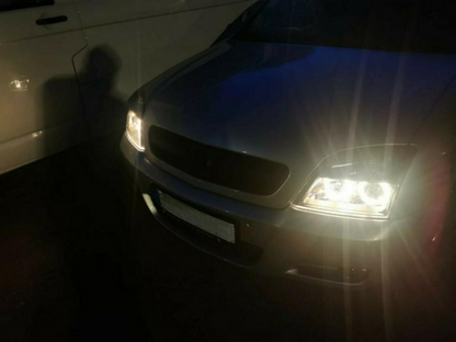 💫ART.6146 FARI ANTERIORI per OPEL VECTRA C 2002-2005 OCCHI D'ANGELO CROMATI💫