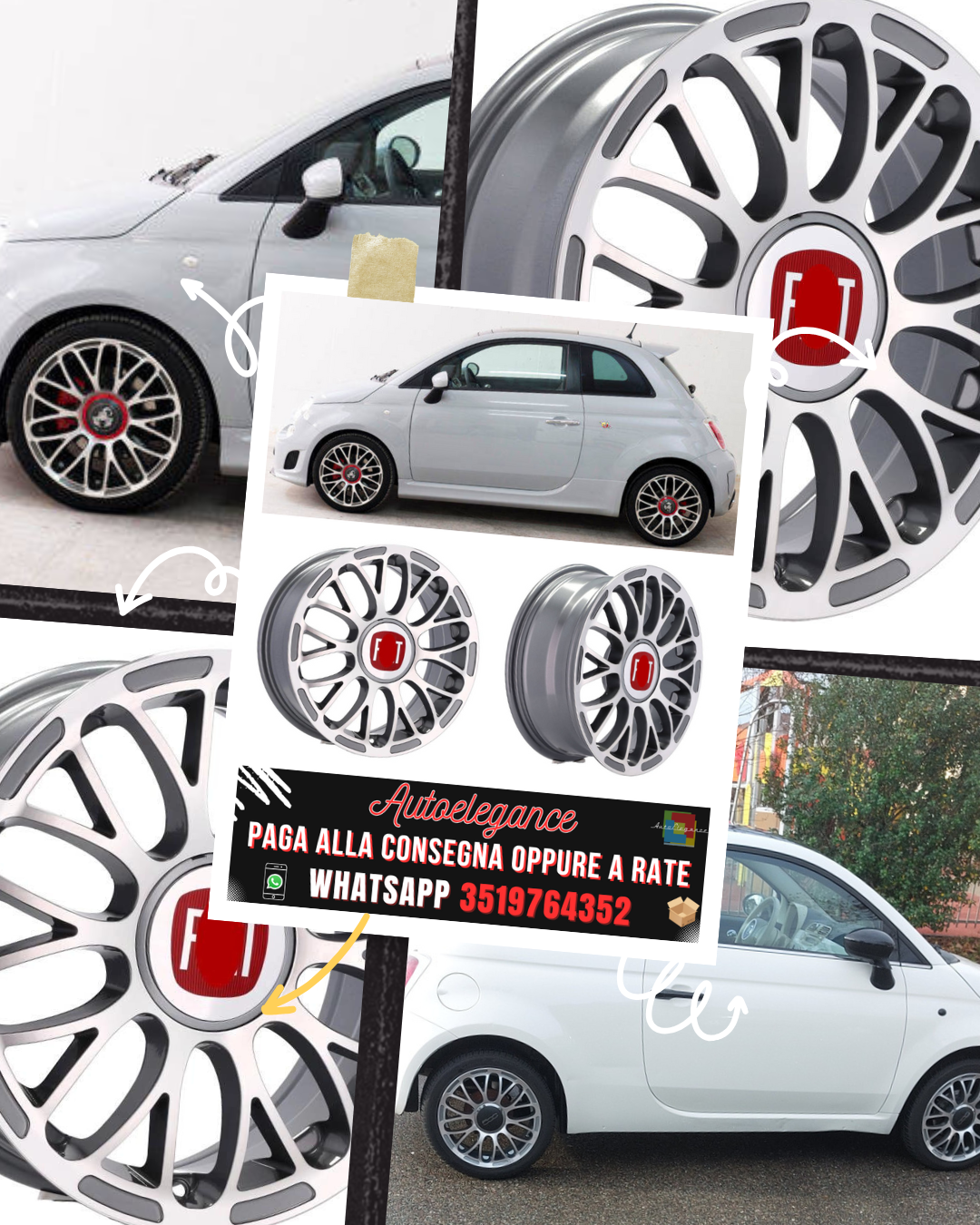 ALLOY WHEEL 15" Suitable for ALFA ROMEO CITROEN FIAT FORD LANCIA PEUGEOT