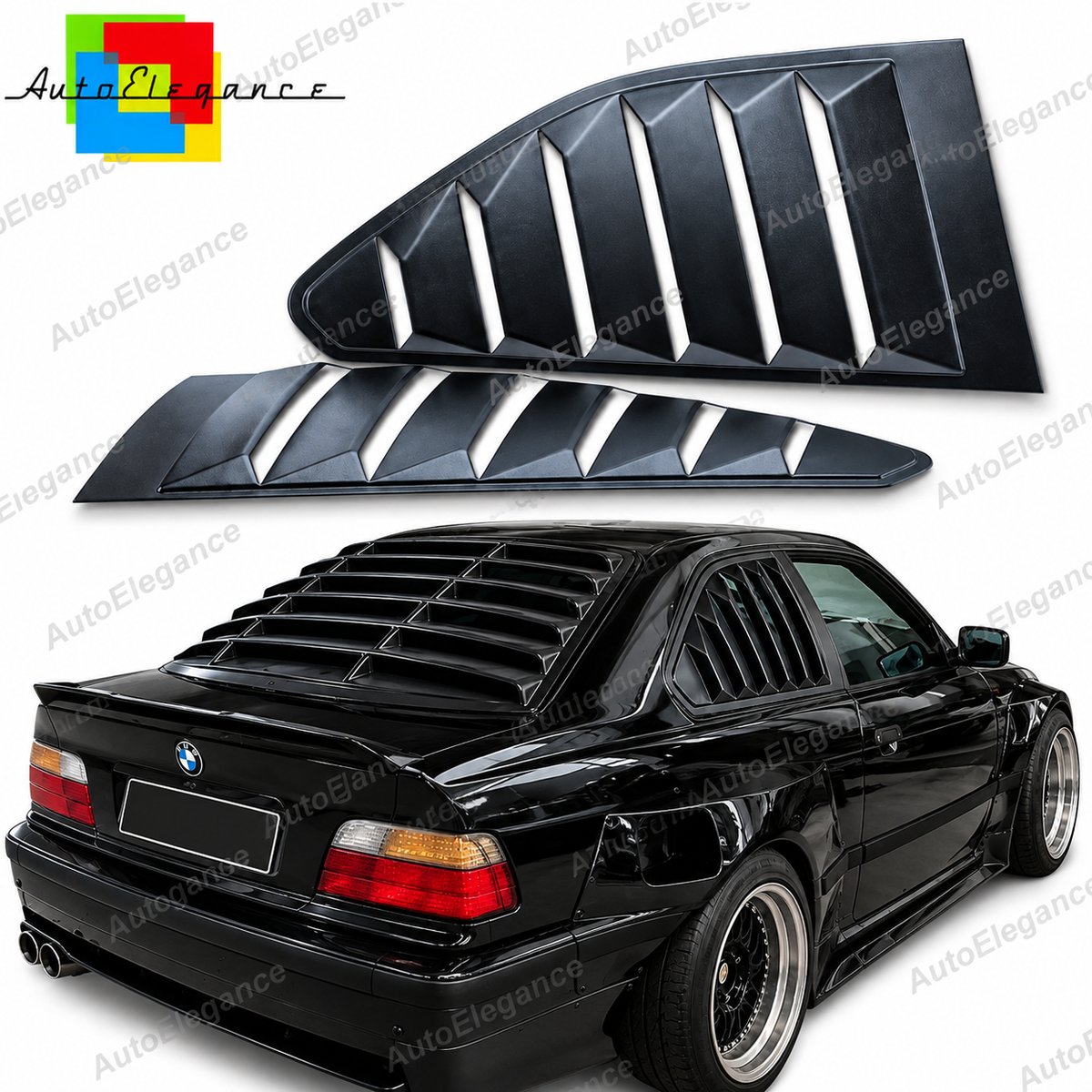 👉ART.10790 LOUVER/ALETTE VETRI LATERALI POSTERIORI ADATTO PER BMW E36 COUPÉ👈