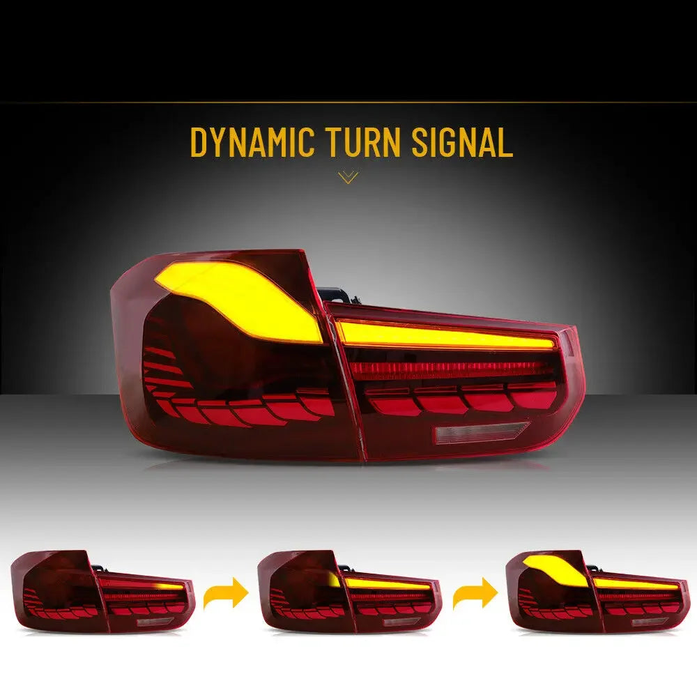 💎TAILLIGHTS SUITABLE FOR BMW 3 series F30 F35 F80 2012-2018 BLACK 💎