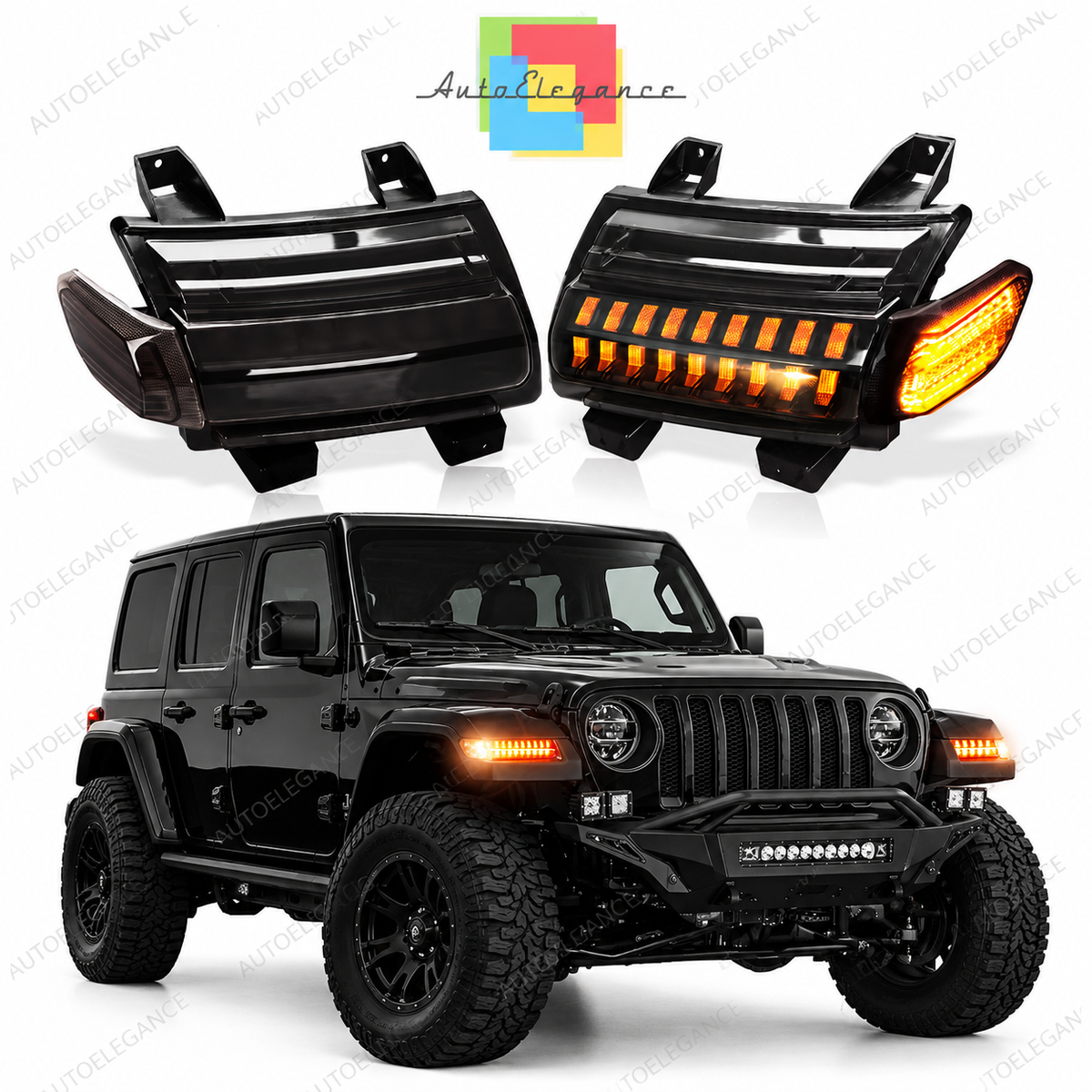 👉ART.10930 Fari LED Parafango Laterali Freccia per Jeep Wrangler JL Gladiator👈