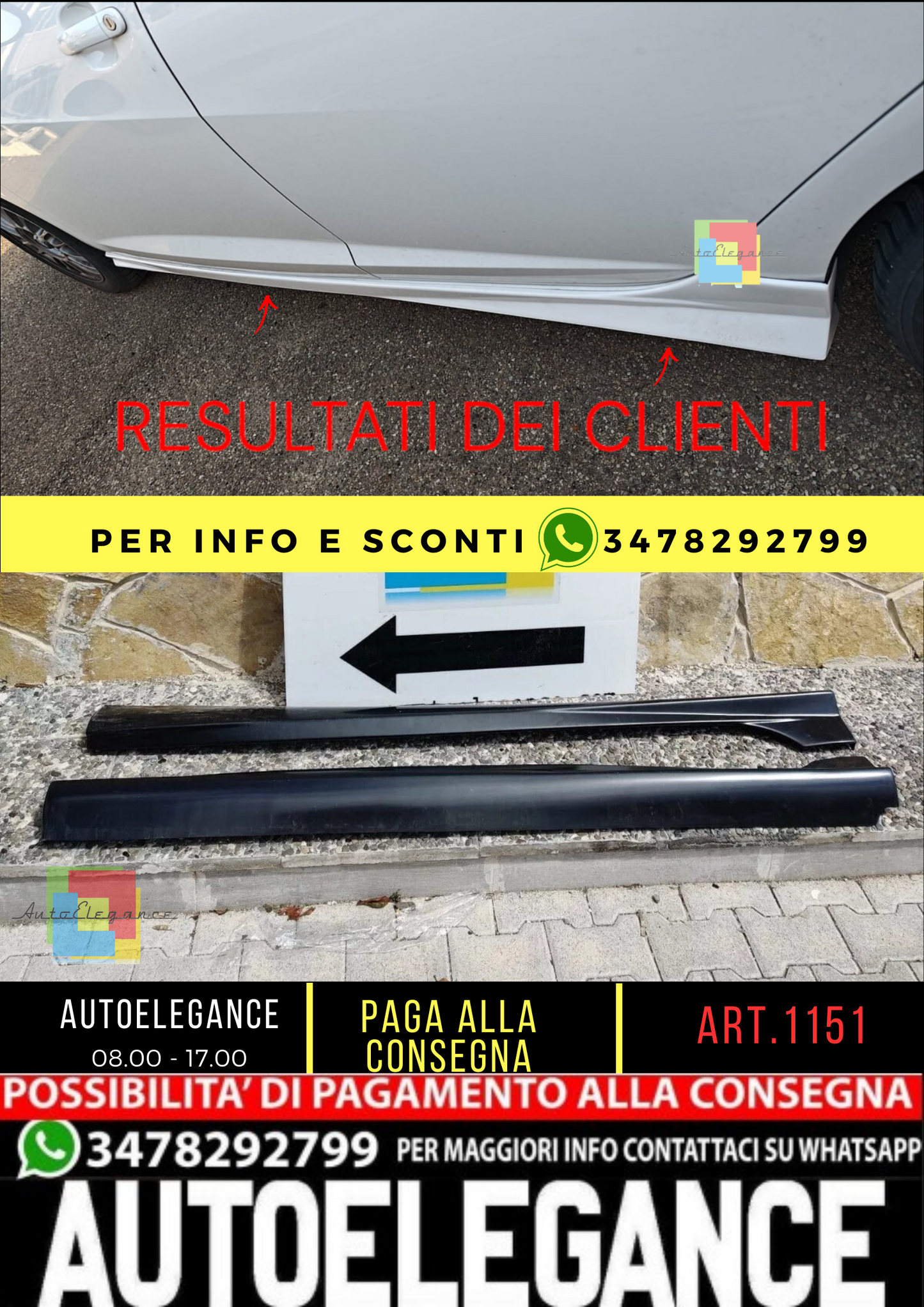 ⭐SEAT IBIZA 6J 2008-2018 5 PORTE MINIGONNE LATERALI SOTTO PORTA FR ABS /PLASTIC⭐