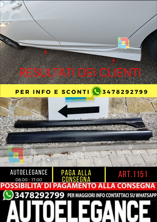 ⭐SEAT IBIZA 6J 2008-2018 5 PORTE MINIGONNE LATERALI SOTTO PORTA FR ABS /PLASTIC⭐