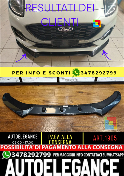 💥1905 SPLITTER ADATTO PER FORD PUMA 2019-2024 ST-LINE NERO LUCIDO 💥