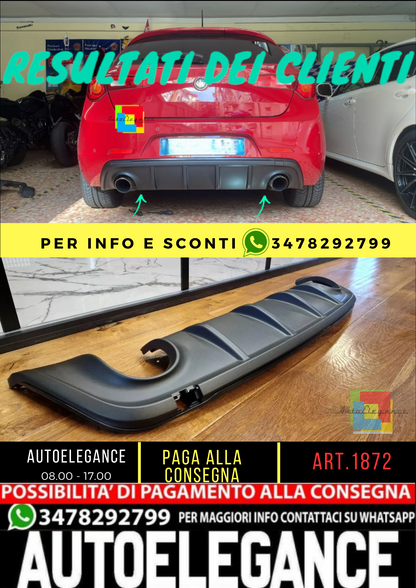 ⭐ALFA ROMEO GIULIETTA 2010+ DAM DIFFUSER ABS YELLOW VELOCE REAR PROFILE .-⭐