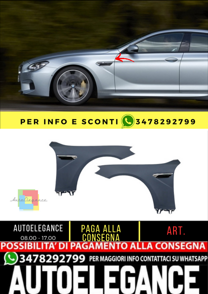 ⭐Parafanghi anteriori adatti per BMW Serie 6 M6 F06 Grand Coupe F12 Cabrio F13 ⭐