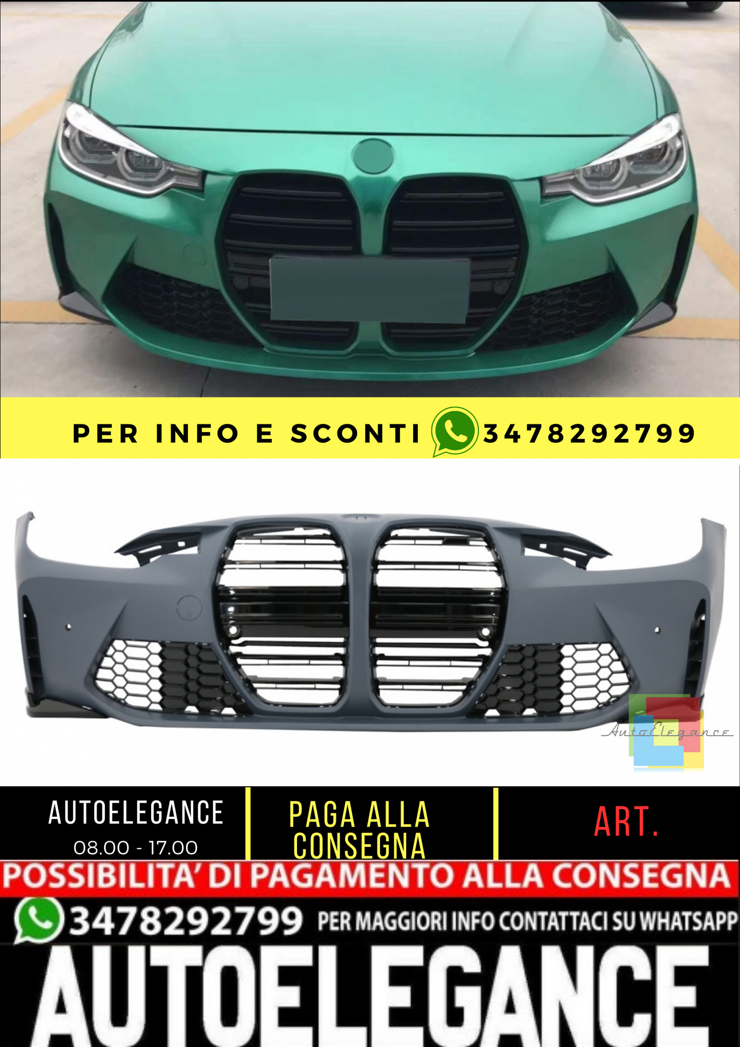 ⭐Front bumper suitable for BMW 3 Series F30 F31⭐