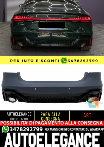 ⭐Paraurti posteriore adatto per Audi A7 4K8 Sportback 18-up RS Design⭐