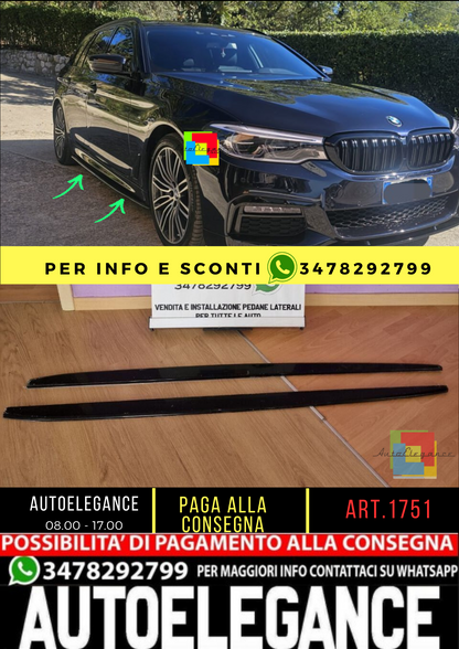 ⭐1751 under skirts suitable for bmw 5 series g30 g31 black gloss⭐