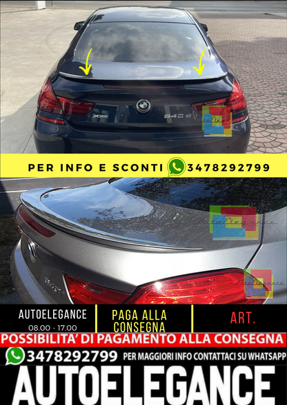 💥BMW SERIE 6 F13 COUPE SPOILER POSTERIORE SUL COFANO DESIGN M6💥