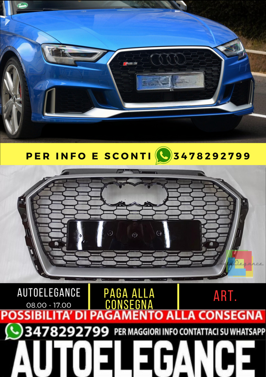 ⭐GRIGLIA RADIATORE ADATTO PER Audi RS3 8V 2016 - 2019⭐