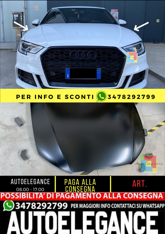 ⭐COFANO ADATTO PER  AUDI A3 e A3 8V Sportback 2017+⭐