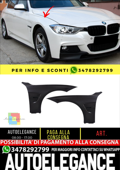 ⭐Parafanghi anteriori adatti per BMW Serie 3 3 F30 F31 11-up Berlina Touring M ⭐