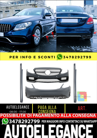 💥BODYKIT SUITABLE FOR Mercedes C-Class W205 Sedan 14-18 C63 Design💥 