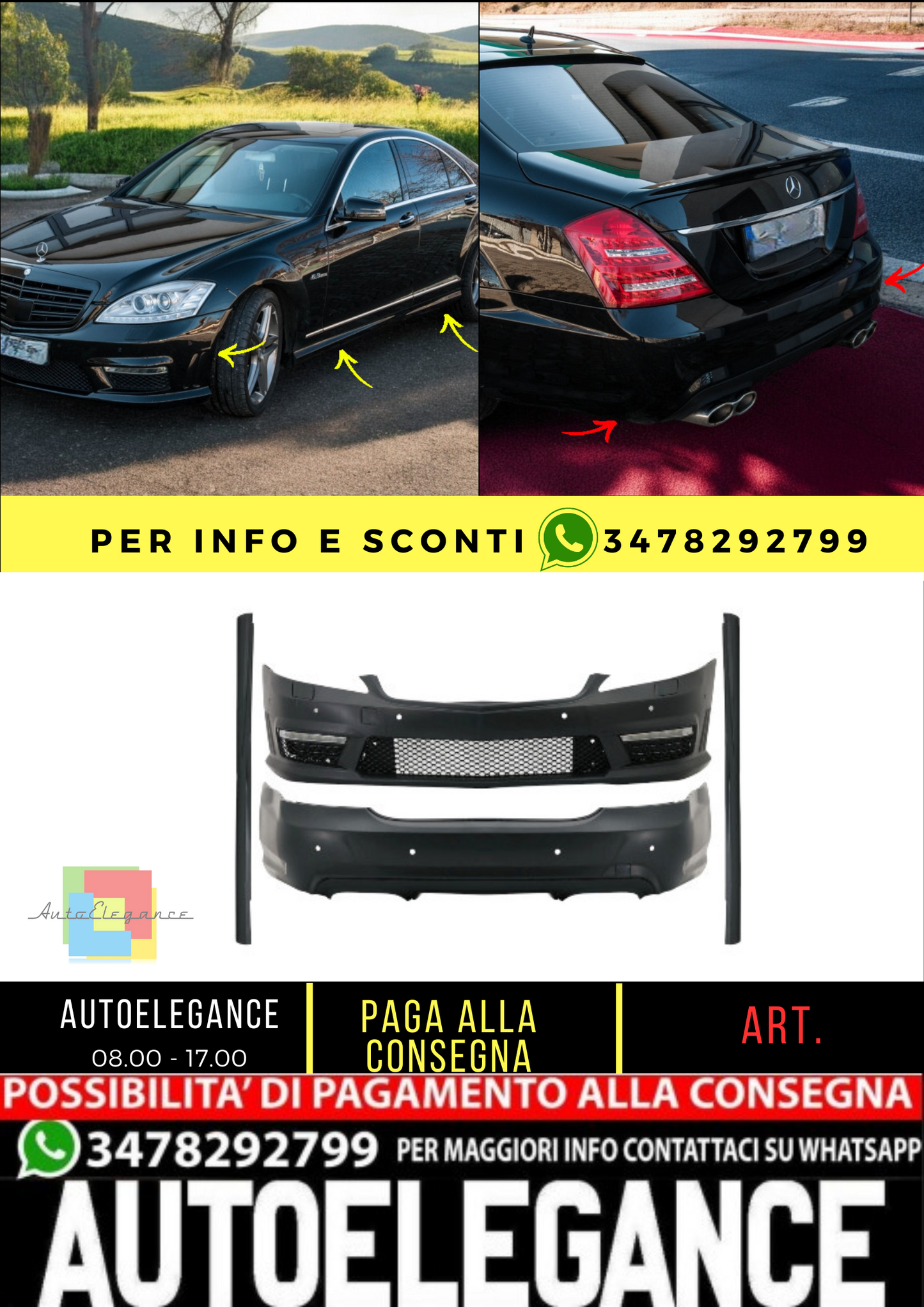 💥BODYKIT SUITABLE FOR Mercedes S-Class W221 05-11 LWB💥 