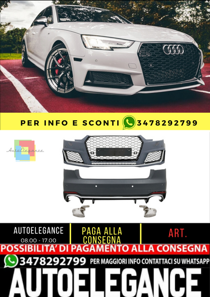💥BODYKIT SUITABLE FOR Audi A4 B9 8W (2016-2018) with RS4 rear diffuser 💥 