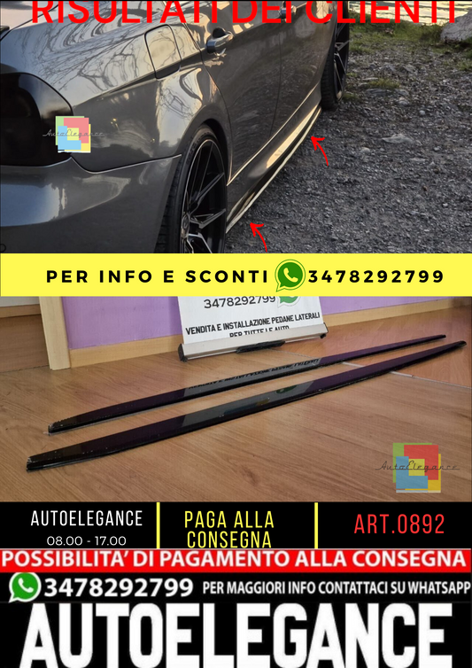 ⭐0892 sotto minigonne adatto per bmw e90 e91 05-11 nero lucido ⭐