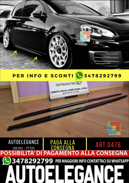 💥0476 sotto minigonne nero lucido adatto per golf 6 tutte le versioni💥