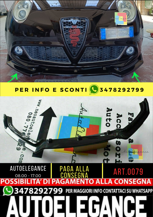 🔥0079 splitter adatto per alfa romeo Mito🔥