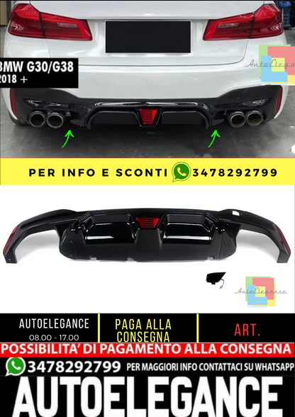 💥 Diffusore posteriore ADATTO PER BMW 5  G30-G38 Sport Style con lampada led 💥