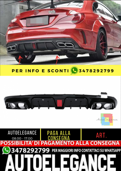 💥Diffusore paraurti posteriore adatto per Mercedes Classe C W205 S205 14-20💥