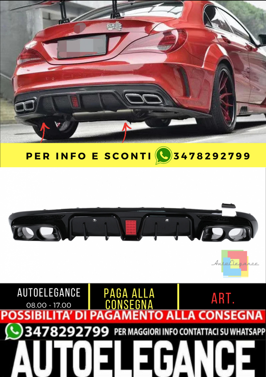 💥Diffusore paraurti posteriore adatto per Mercedes Classe C W205 S205 14-20💥