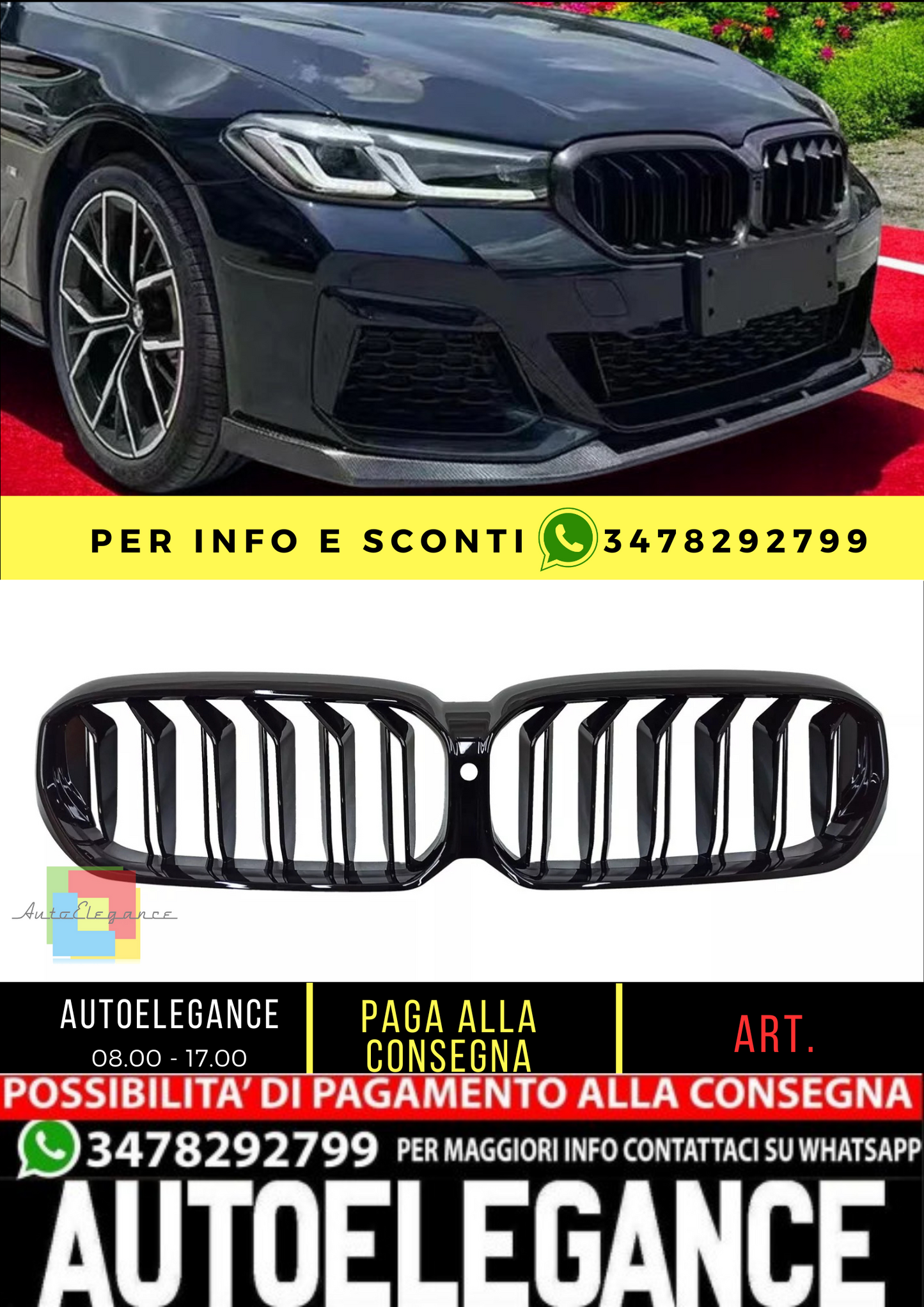 💥GRIGLIA RADIATORE ADATTO PER BMW 5 G30 / G31 2021 💥
