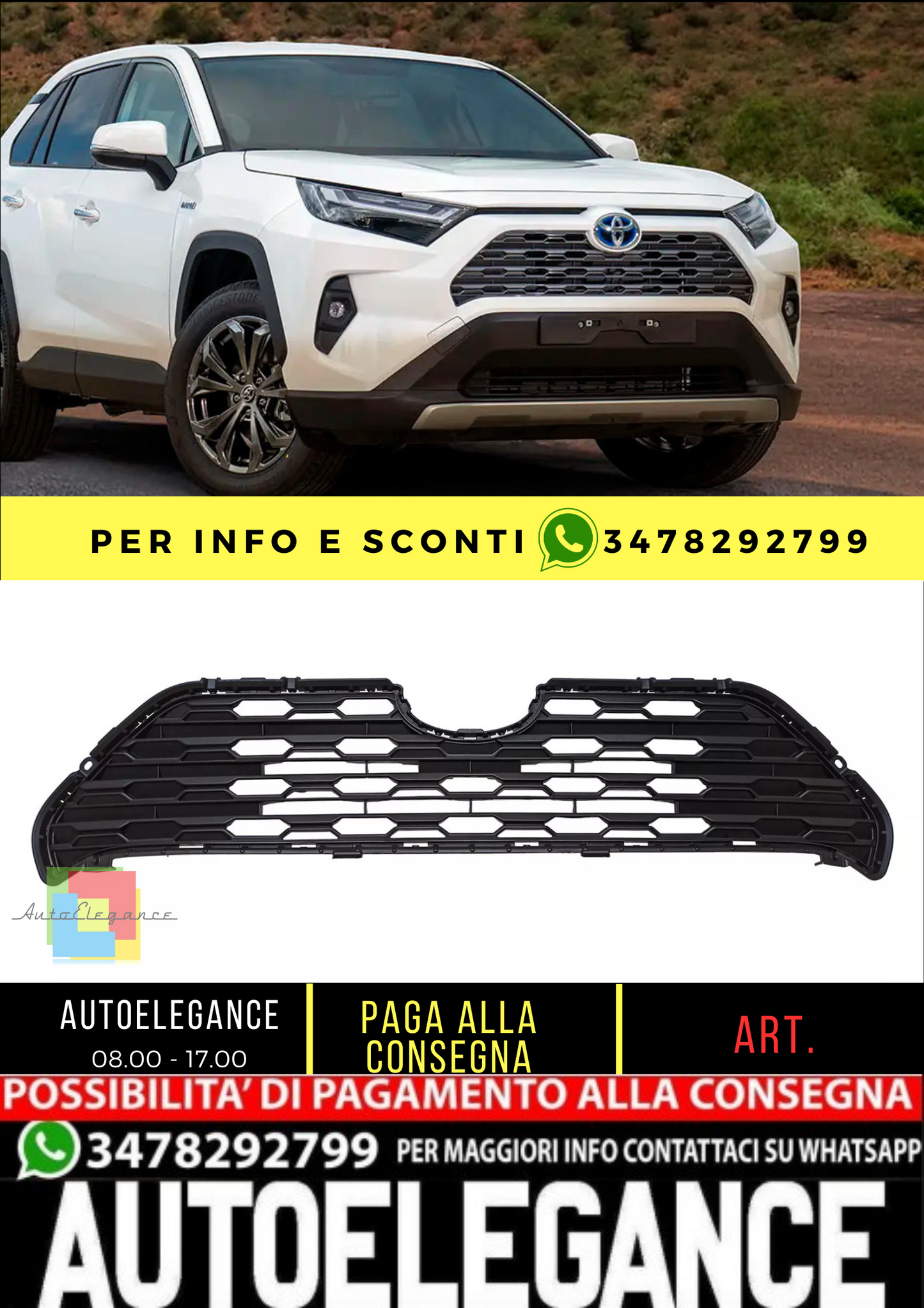 💎Griglia radiatore adatto per Toyota RAV4 2019💎