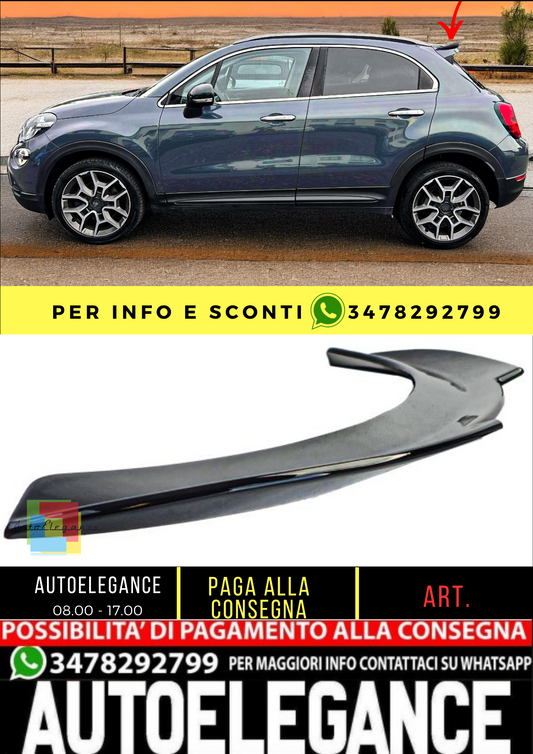 ⭐Spoiler posteriore da tetto nero lucido adatto per Fiat 500X dal 2014⭐