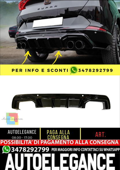 💥Seat Cupra Formentor Mk1 2020+ - Diffuser  Rear A Plus+ Cupra V2 Style, Pian💥