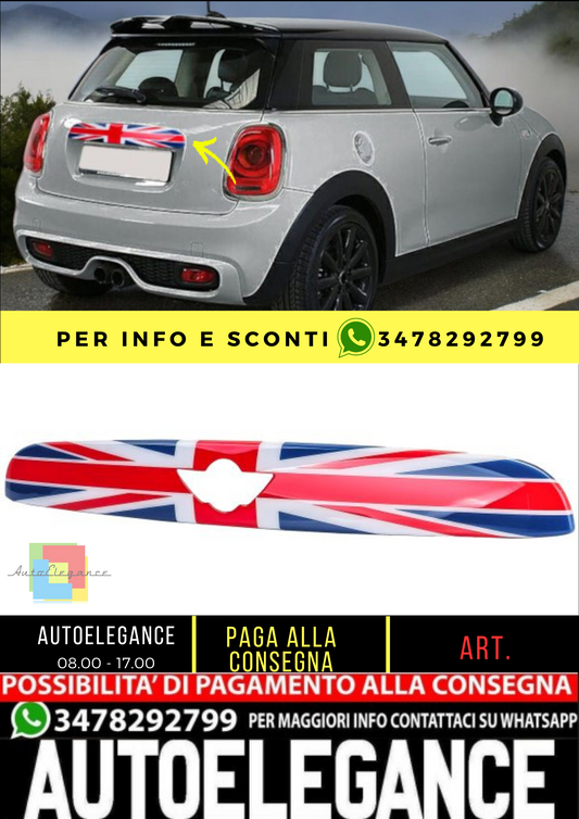 ✨Copri maniglia portellone Union Jack adatto per Mini F55 F56 F57 13-17✨