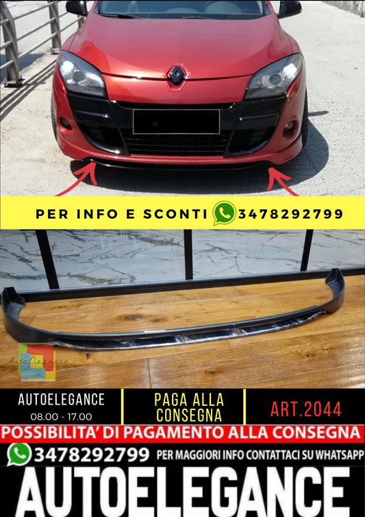 ✨2044 UNDER BUMPER SUITABLE FOR Renault Megane 3 Sport Style Front 08-16 RAW✨