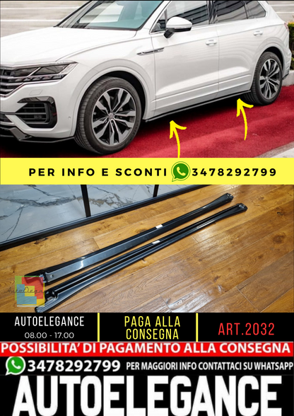 ✨2032 SOTTO MINIGONNE ADATTO PER TOUAREG 2018+ RLINE NERO LUCIDO✨