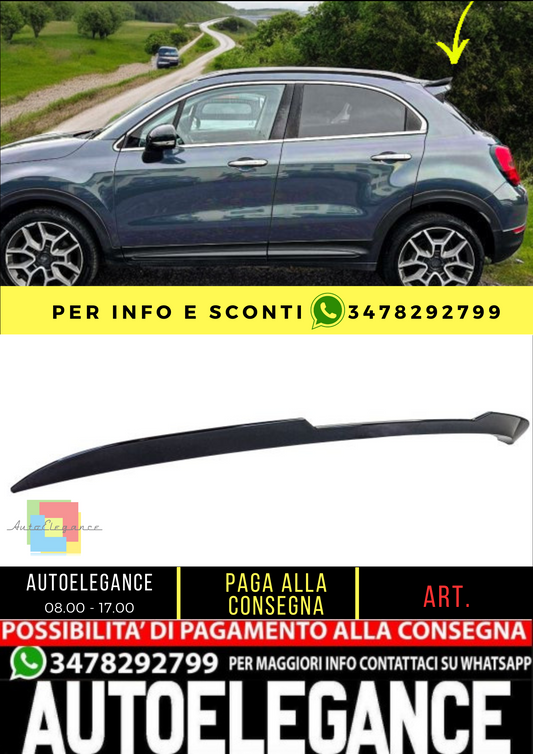 ✨Spoiler posteriore da tetto nero lucido adatto per Fiat 500X dal 2014✨