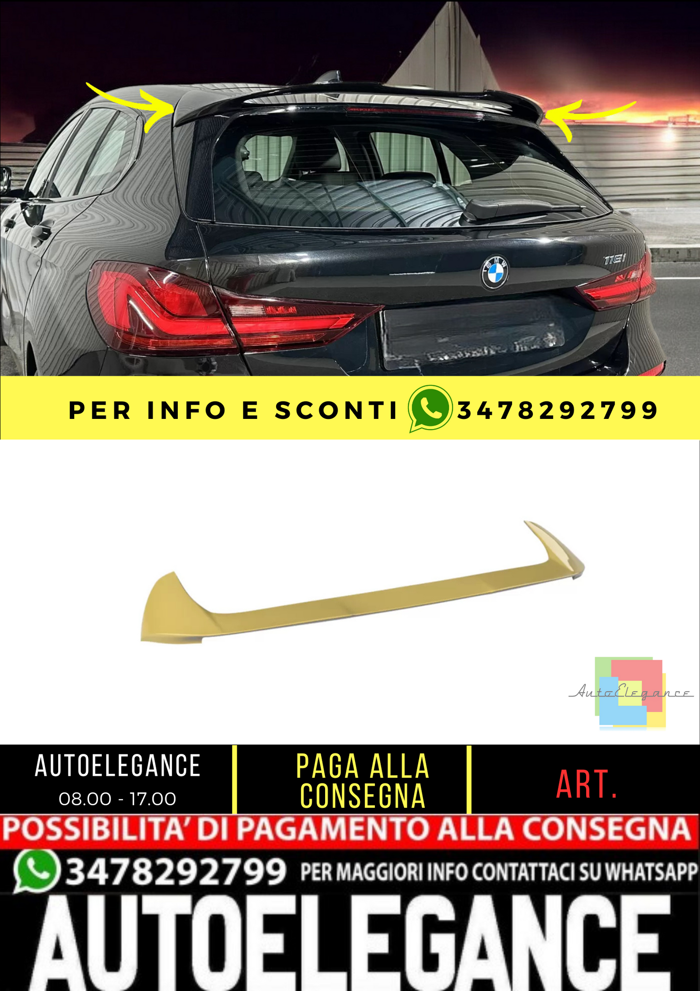 ✨SPOILER ADATTO PER BMW Series 1 F40✨