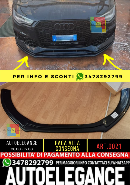 ✨0021 SPLITTER SUITABLE FOR AUDI A6 bumper sline 11-14✨