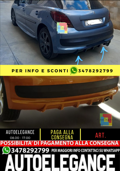🔥DIFFUSORE ADATTO  PER PEUGEOT 207  LOOK SPORTIVO🔥