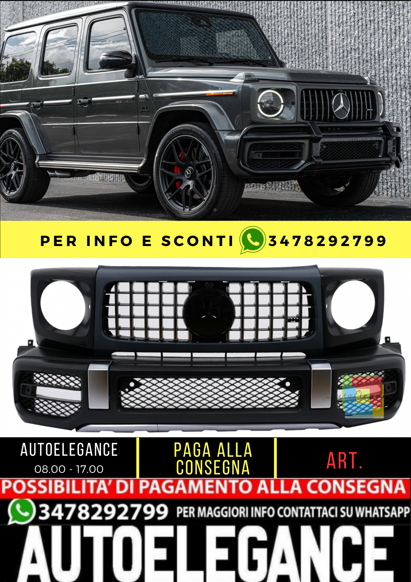 💥BODYKIT SUITABLE FOR Mercedes G-Class W463 Facelift (2018-Up) G63 Look💥 