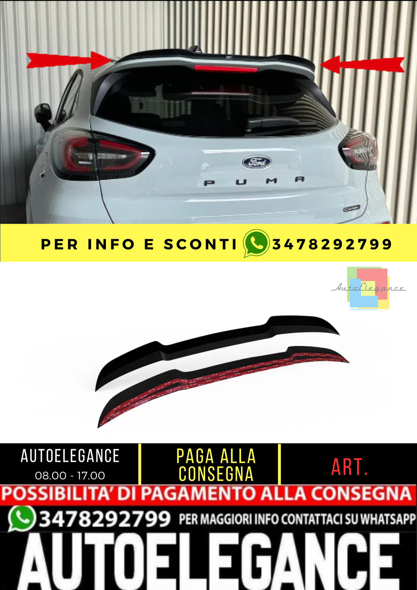 🔥SPOILER ADATTO PER Ford Puma ST / ST-Line🔥