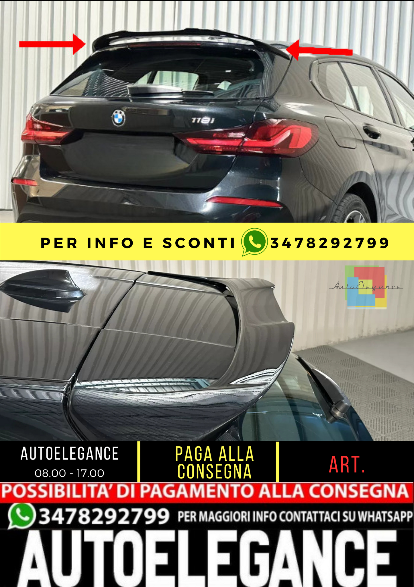 ⭐ SPOILER ADATTO PER BMW Series 1 F40 ⭐