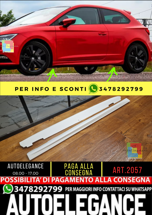 🔝2057 MINIGONNE SEAT LEON 5F 2012-2020 SC 3 PORTE LOOK AERO GREZZE🔝