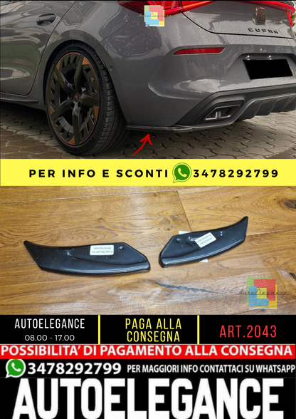 🔝2043 FLAP POSTERIORI ADATTO PER CUPRA LEON 2020+ NERO LUCIDO🔝