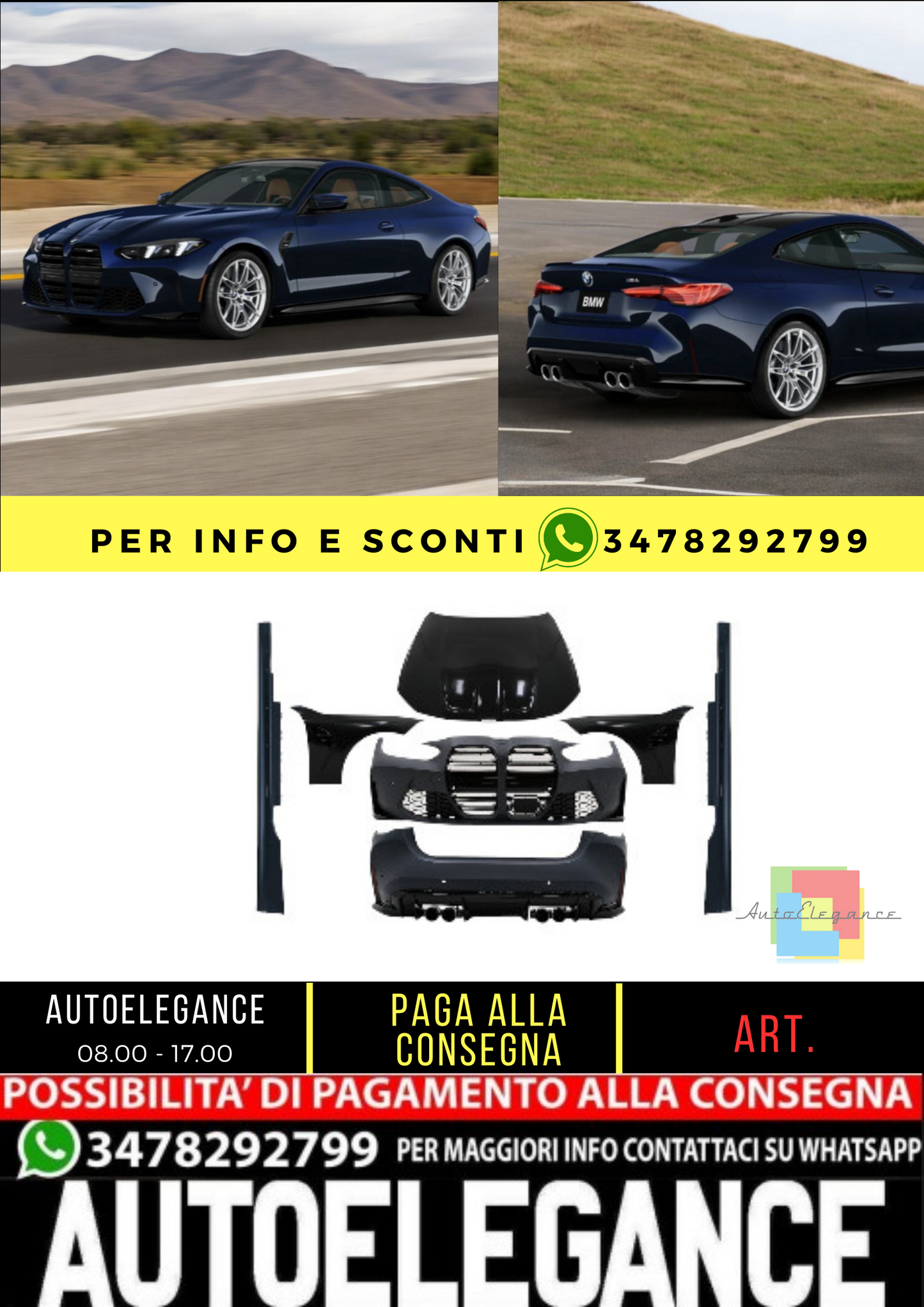 ✨BODYKIT SUITABLE FOR BMW 4 Series G22 Coupe G23 Cabrio (2020-Up) M4 Design✨