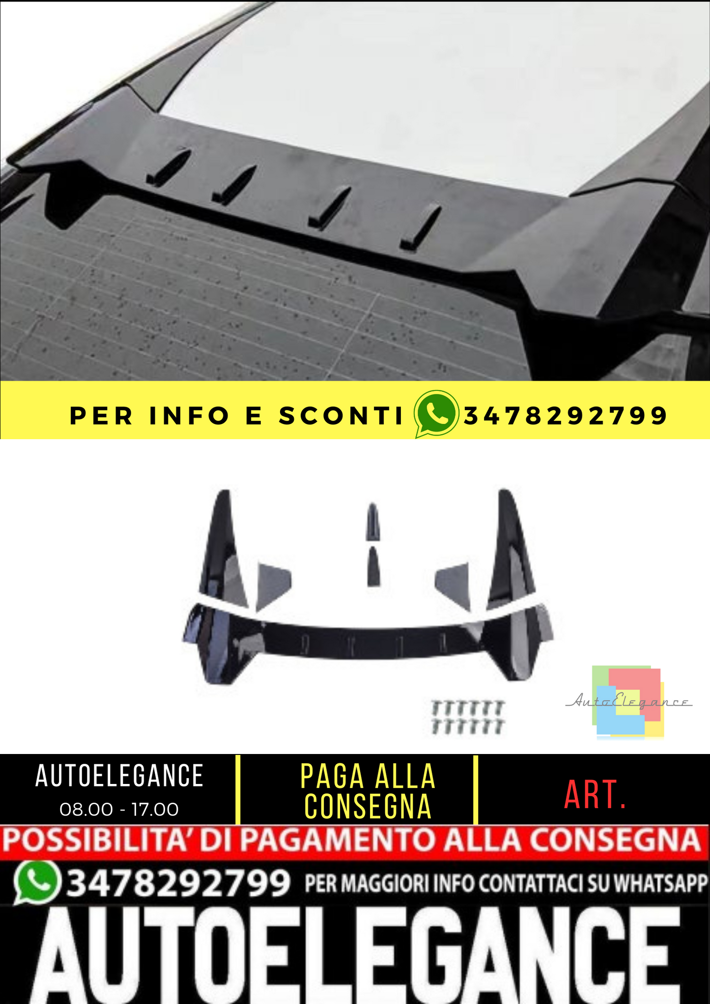✨SPOILER ADATTO PER Honda Civic FK 16-20 hatchback✨