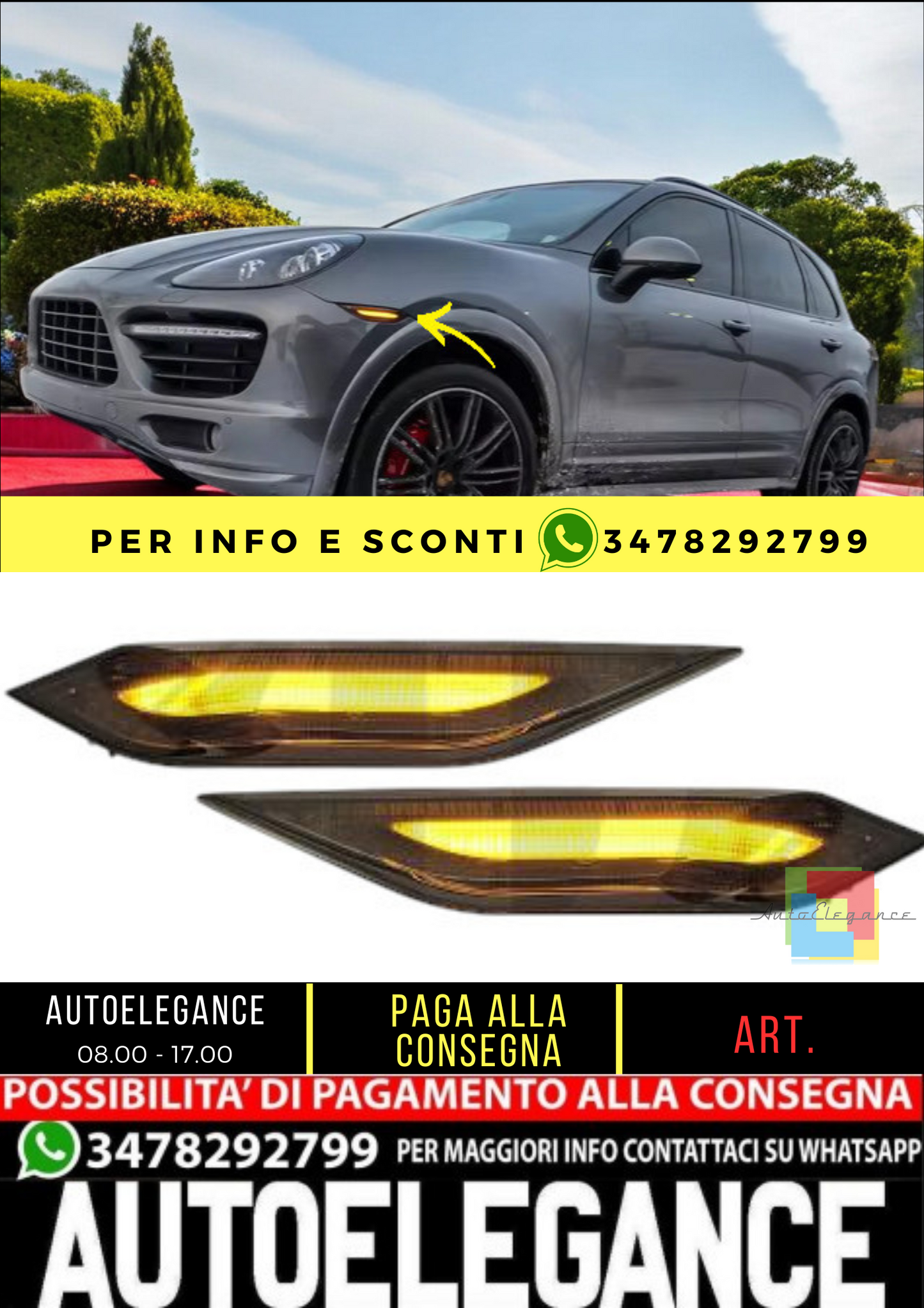💥SET DI INDICATORI ADATTO PER Porsche Cayenne 2010 - 2018💥