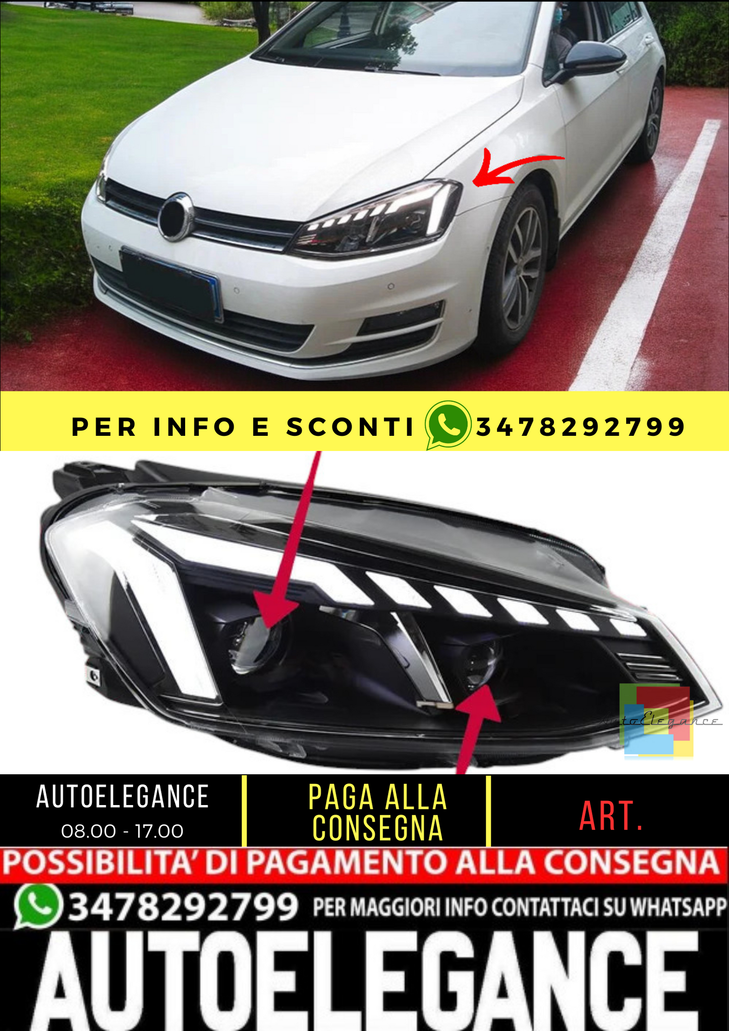 🔥HEADLIGHTS SUITABLE FOR GOLF 7.5 2017-2020🔥 