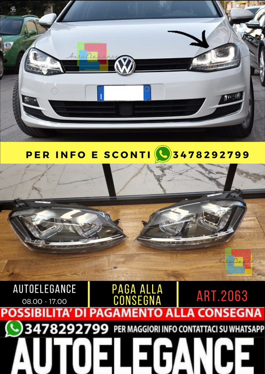 🔥2063 HEADLIGHTS SUITABLE FOR VW GOLF 7 2012-2017 LED🔥 