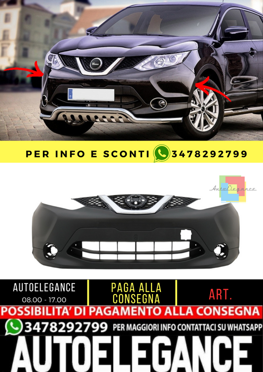 💎Front bumper suitable for Nissan Qashqai Mk2 J11 (2014-2017)💎 