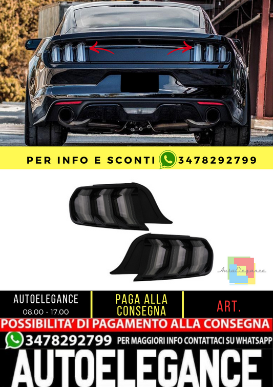 ✨FARI posteriori Full LED adatti per Ford Mustang VI S550 (2015-2019) Smoke✨