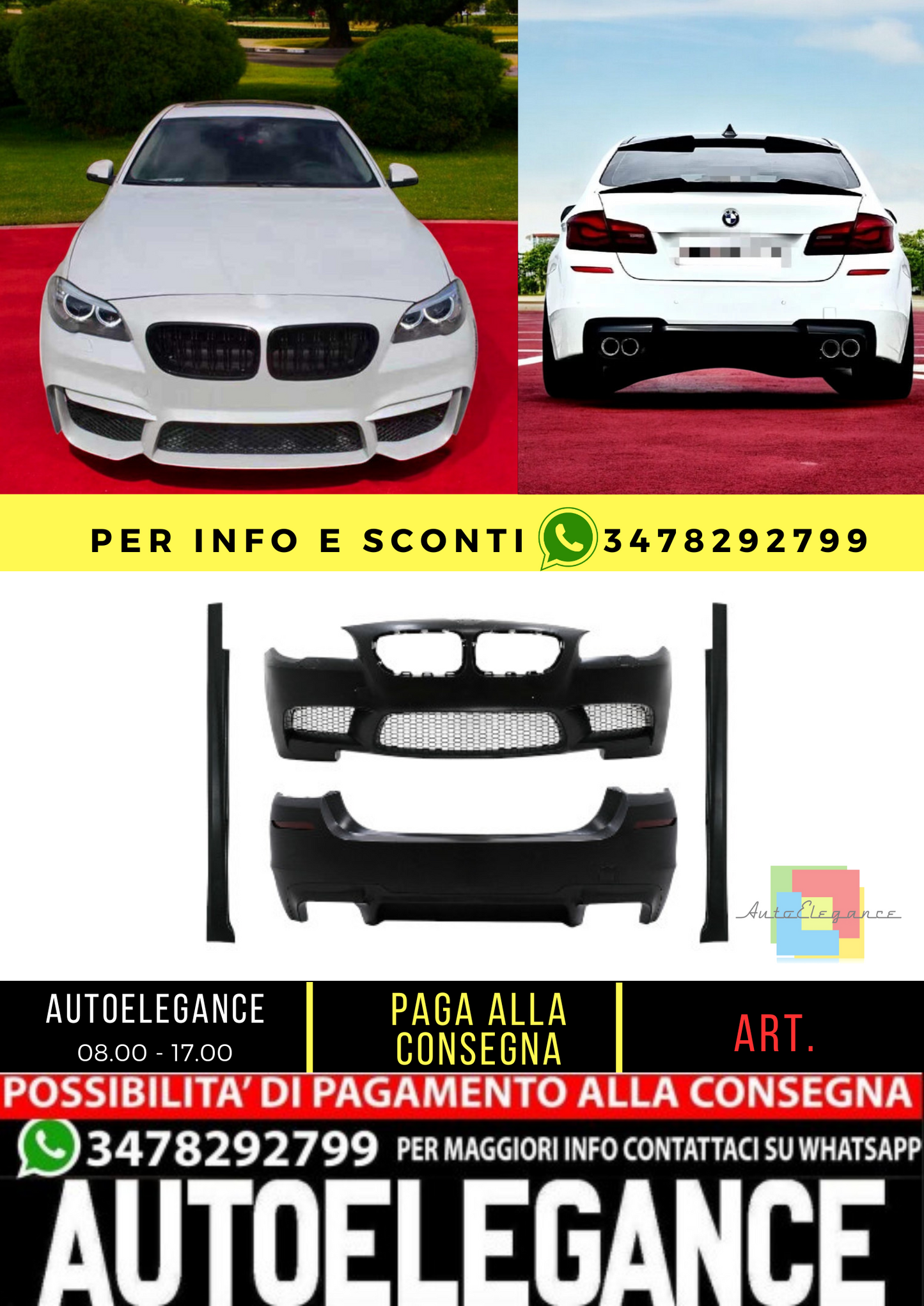 🔥BODYKIT SUITABLE FOR BMW 5 Series F10 (2010-2017) M5 Design🔥